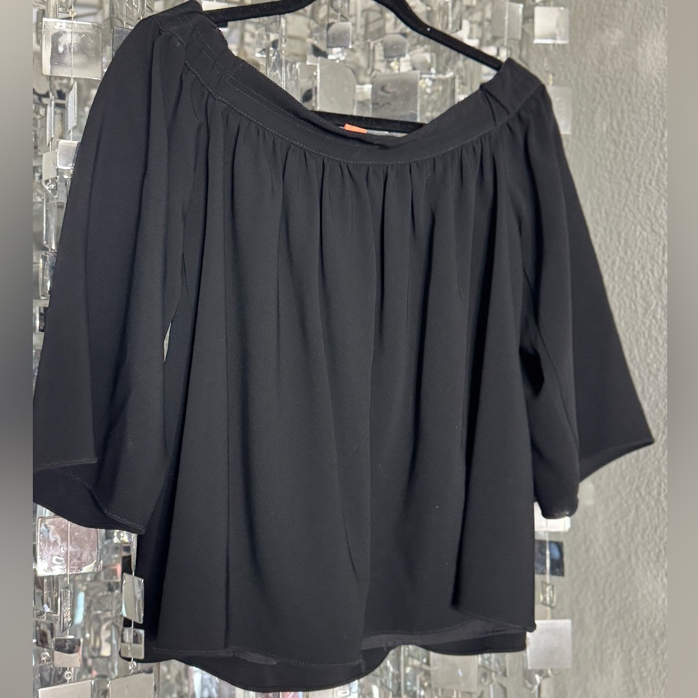 Off the Shoulder Black Top